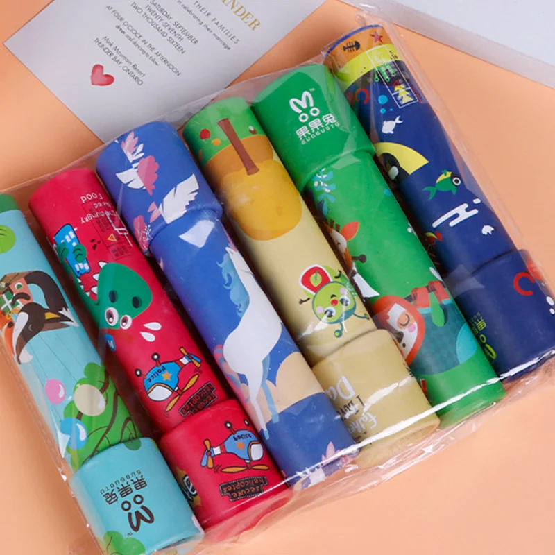 Новая развивающая игрушка с героями мультфильмов большой вращающийся калейдоскоп волшебные детские развивающие игрушки винтажные бумажные калейдоскопы