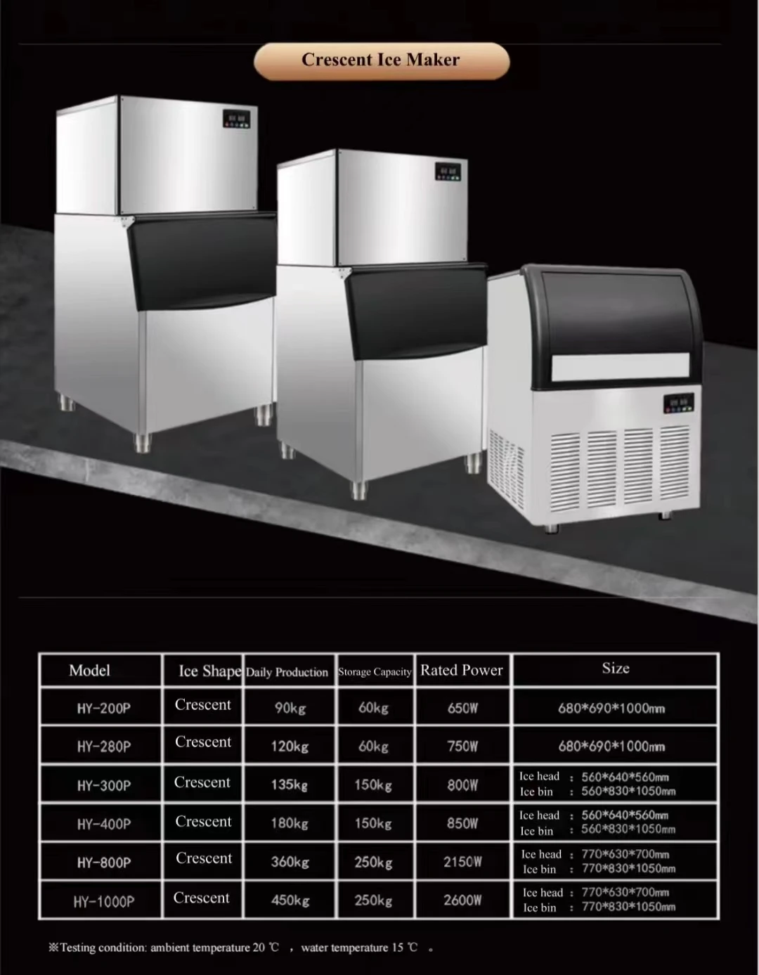 1000KG Split 2000 Pound Large Cubic Ice Machine Commercial Air-cooled ...