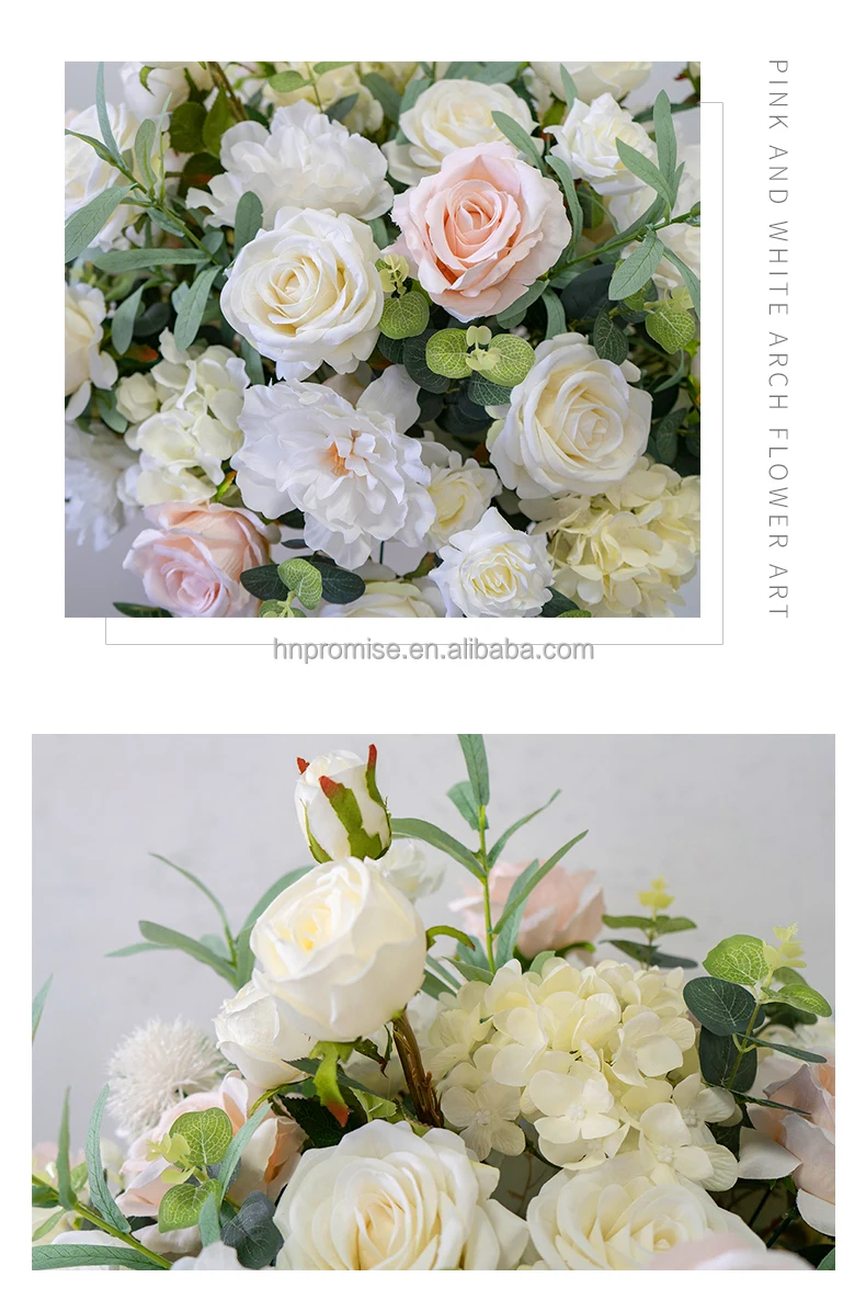 Wholesale White Rose Artificial Flower Ball Wedding Guide Bouquet Table