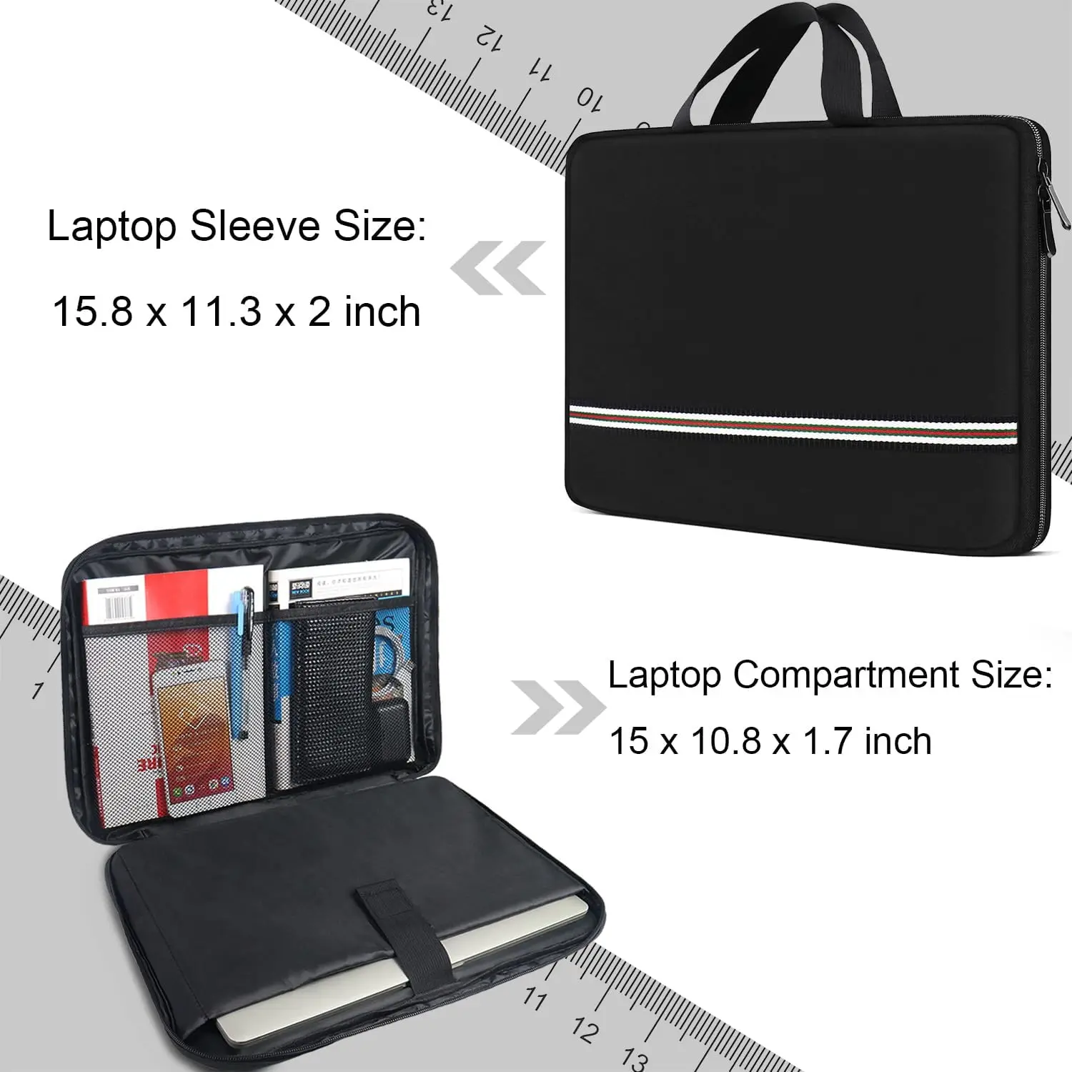 product laptop case sleeve protective cover for 14 15 16 inch laptops durable water resistant briefcase computer carrying bag-28