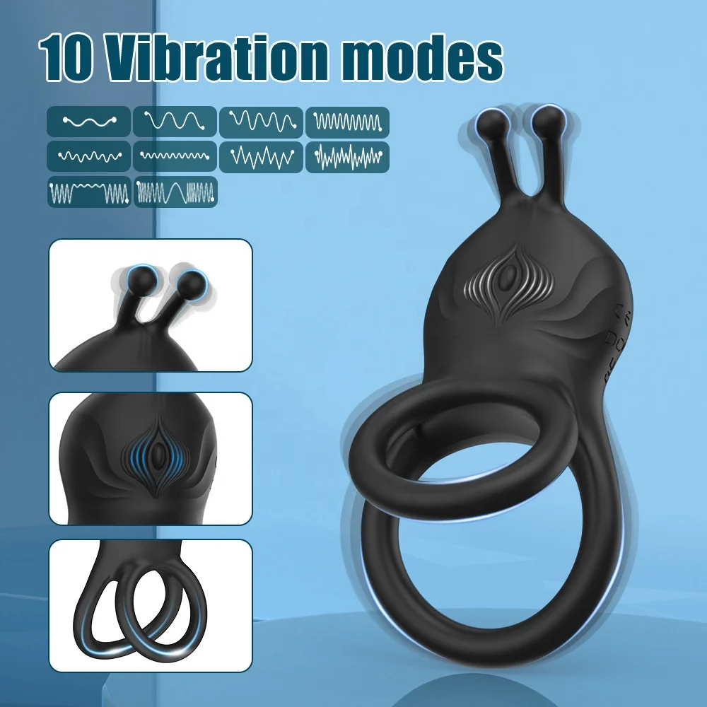 penisring rabbit 2 in 1 Men's Rabbit Shaped Silicone Penis Ring Clitoris Stimulator Cock  Ring Ejaculation Delay Penisring Erection Ring for Men main image 1