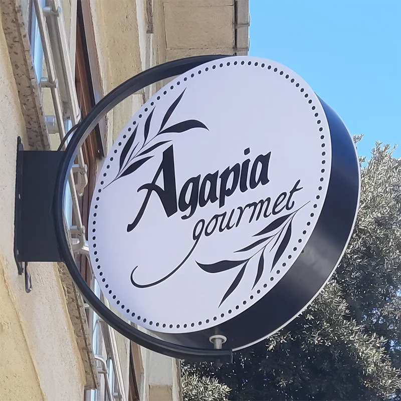 Custom Vertical Rotating Cube Light Box