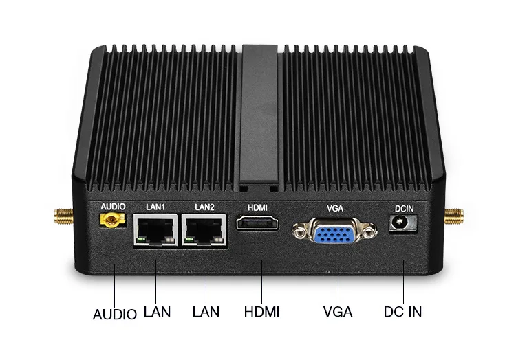 Fanless Linux Ubuntu Mini PC - Quad Core J1900 Industrial Desktop