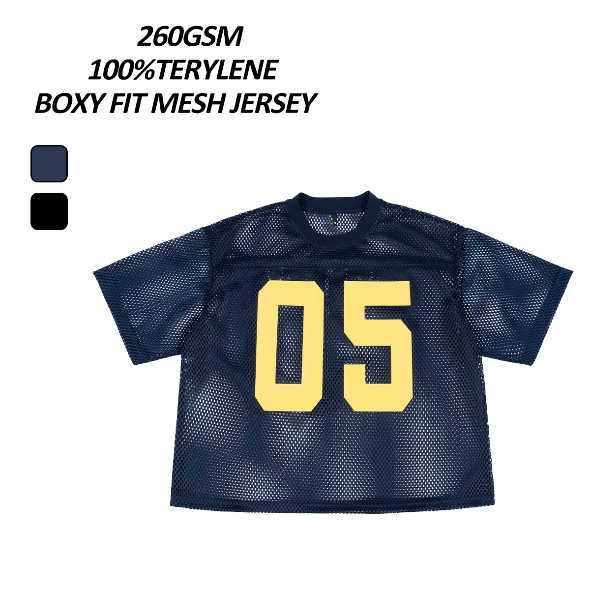 Boxy Fit Mesh Jersey Tshirts for Men - Anti-Pilling & Quick Dry