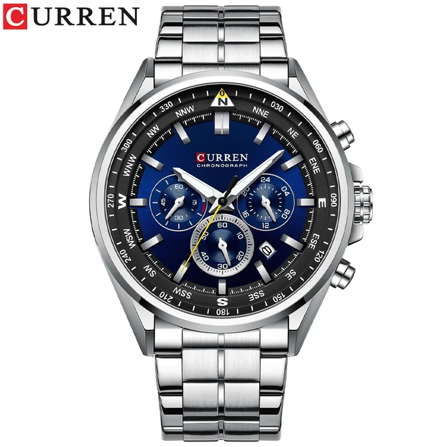 CURREN 8399 Watch Classic Luminous Hand Waterproof Wrist Watch Gift Chronograph Men Watches Dropshipping Relogio Masculino