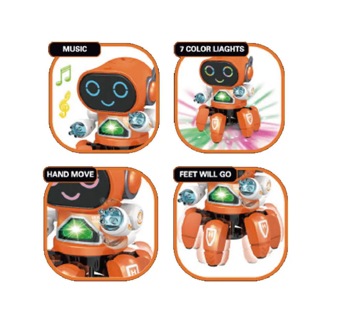 2024 Intelligent Toy Smart Robot Humanoid Electric Walking  Kids Boy Gift Dance Mini Walking Toy Robot With Lights