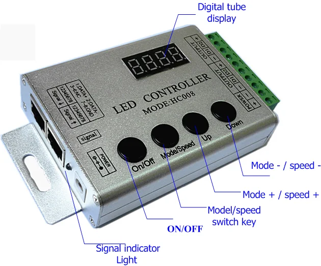 Best Price Led Pixel Controller Hc008 Dc 5v 12v 24v Programmable Rf