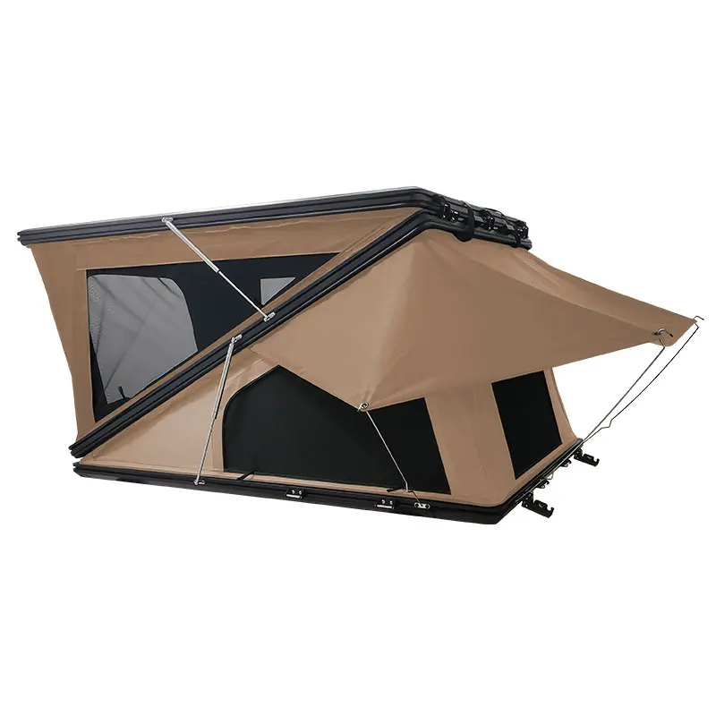 2024 Rock Cruiser Hard Shell Roof Top Tent Camper for Car Roof Top Tent Overland Z Style Folding Rooftop Tent Trailer