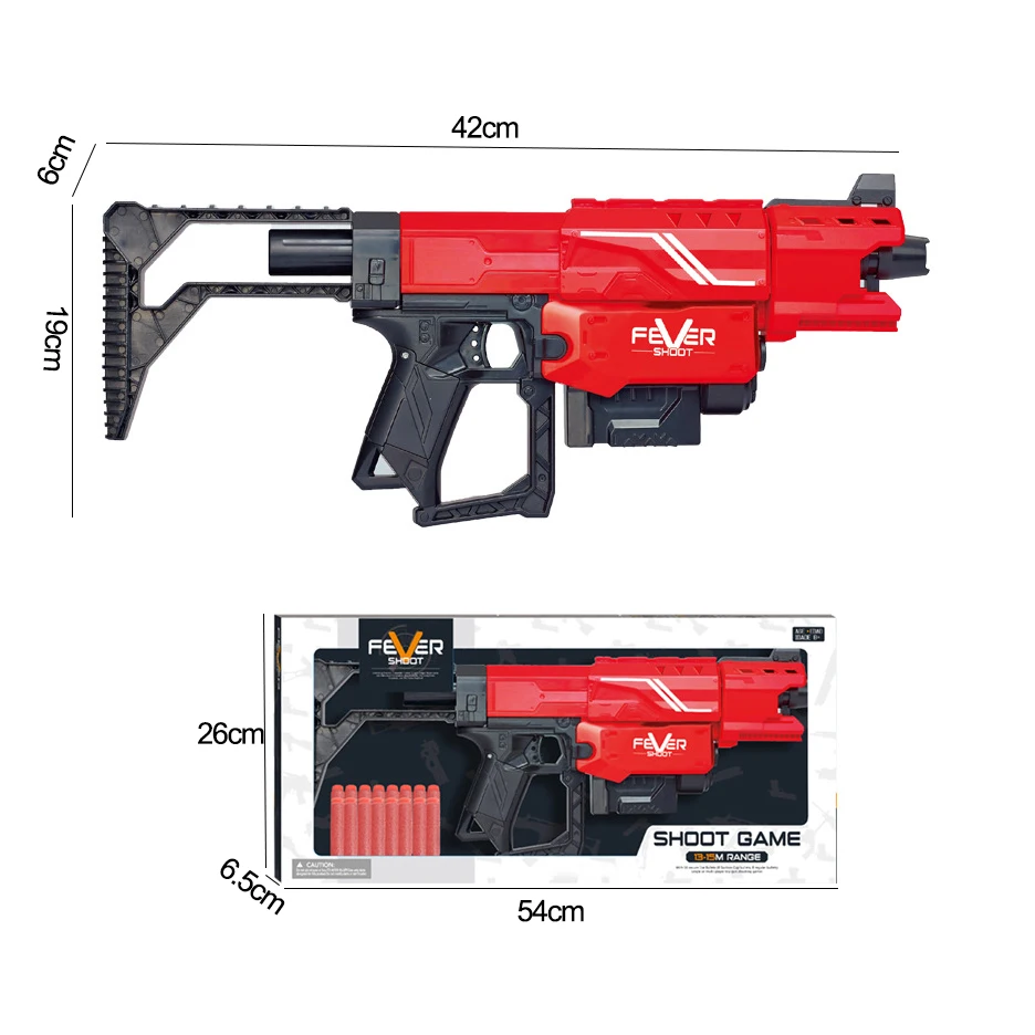Custom Manual Burst Soft Bullet Gun Boy Toy Fire Blaster Kids Indoor Outdoor Shooting Gun Toy With Soft Bullet for Children