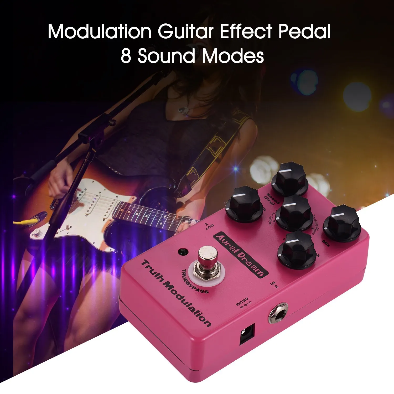 True Modulation Guitar Effect Pedal - 8 Sound Modes