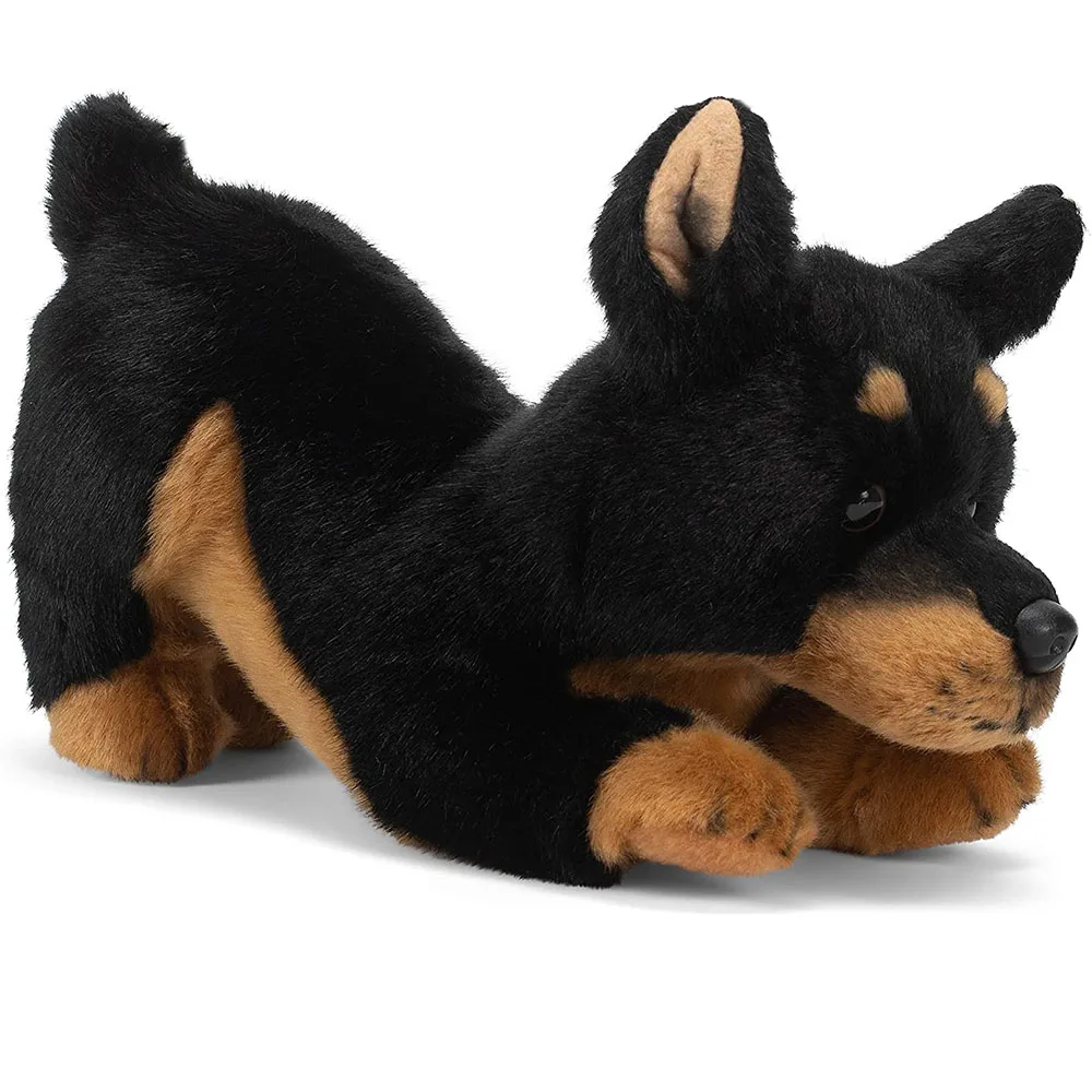 1020卸売ドーベルマンピンシャー犬子供用ソフトぬいぐるみぬいぐるみ