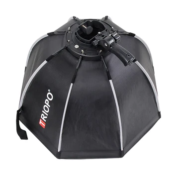 Triopo KS2 55cm 65cm 90cm Photographic Lightbox Foldable Octagon Softbox Handle Bracket Mount SoftBox Godox Yongnuo Speedlite product image