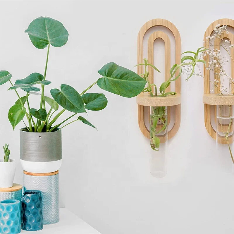 Станция для разведения помещений-домашний декор-ваза-Пробирка для ВАЗ-настенный Подвесной деревянный и стеклянный террариум-офисный Декор