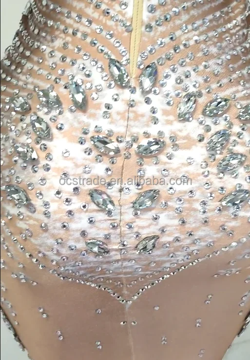 Satin Beaded Strapless Catwalks High Slit Roupa Vestido Largo De Mujer Wedding Dress Gown Haute Couture Tailed Dress