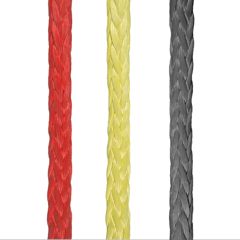 8/12 Strand Uhmwpe Rope for Marine Mooring Line Lightweight High Breaking Strength Anti-UV Coating
