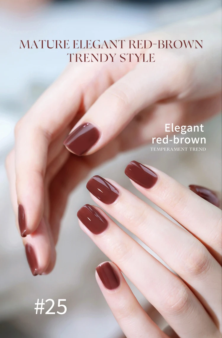 odm free custom brown gel nail polish set 30 colors gel nail polish kit-6