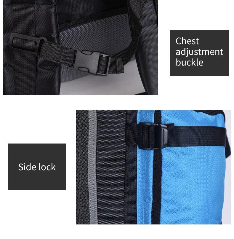 Night Cat 90L Waterproof Mountaineering Backpack – Large Black Nylon Pack For Camping, Hiking, Cycling, Travel