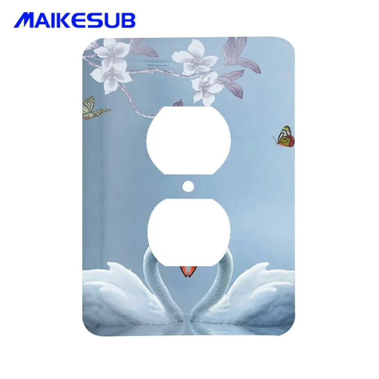 Custom logo Rectangle Sublimation Light Switch Cover Plate