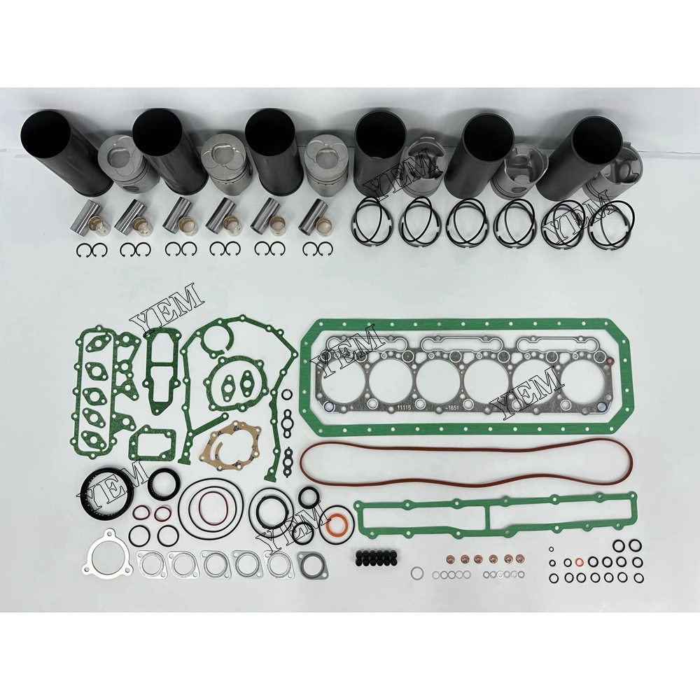W06D Engine Rebuild Kit With Piston Ring Liner Overhaul Gasket Set for Hino