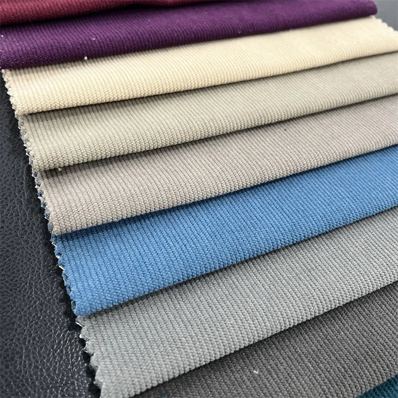 Wholesale 100 Polyester Knitted Corduroy Furniture Sofa Fabric Dye
