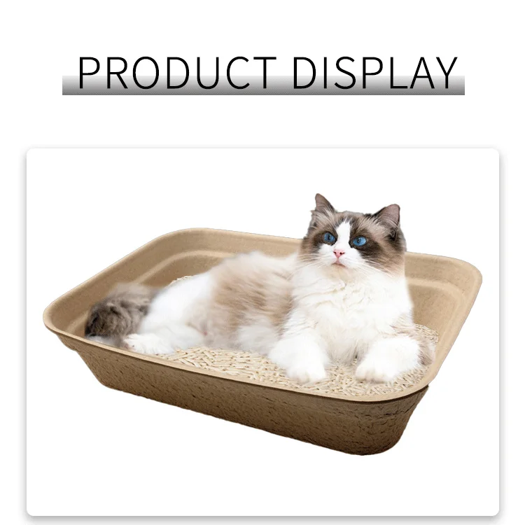 Ecofriendly Jumbo Paper Disposable Biodegradable Pulp Cat Litter Box