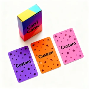 Custom Printed Personalized Paper Playing Cards Unique Face and Back Design Custom Size Card Game for Groups and Friends