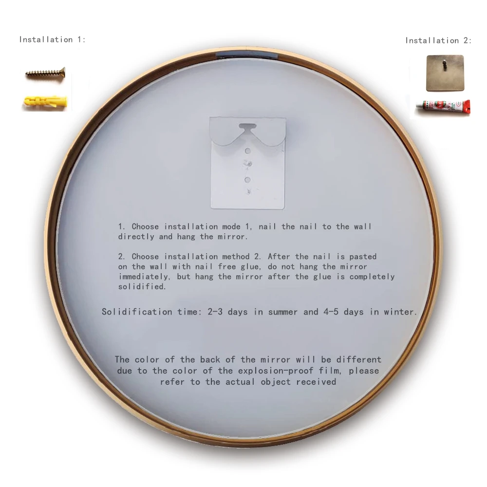 Custom Highend Round Aluminum Alloy Metal Frame Decorative Bathroom