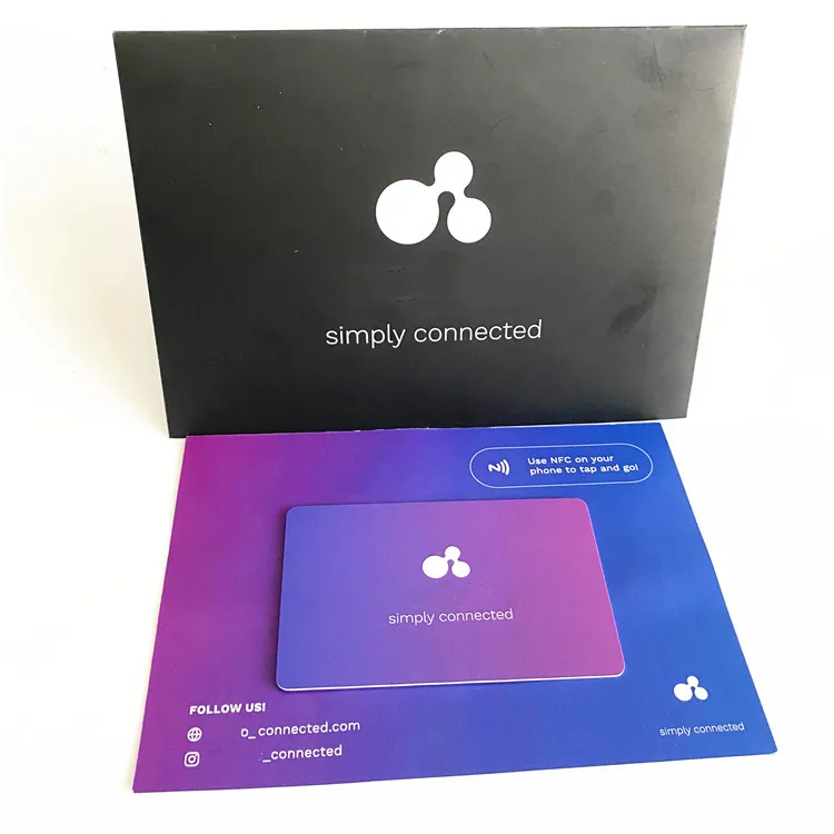 Custom Envelope Packing Social Media Sharing Sublimation Nfc and Smart Card