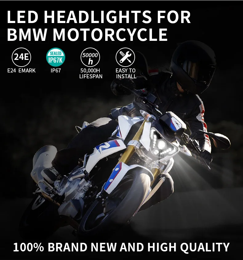 Morsun For Bmw G310gs 2018-2021 Drl Led Headlight Replacement Kit For ...