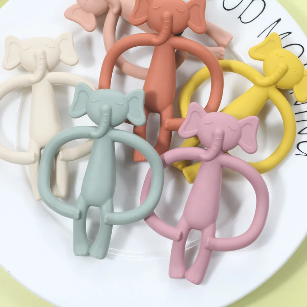 Бесплатный образец 2023, Разноцветные Детские грызунки в форме слона