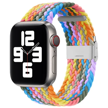 46 Colors Woven Lightweight Breathable Wristband Strap Sport Loop Nylon Apple Watch Ultra Band for 7/6/5/4 nylon band 41mm 44 mm