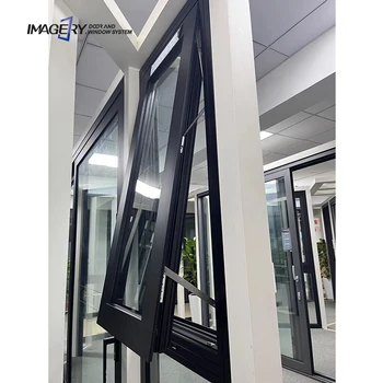 Modern windproof electric aluminum alloy glass window tempered glass rain-sensing automatic closes window