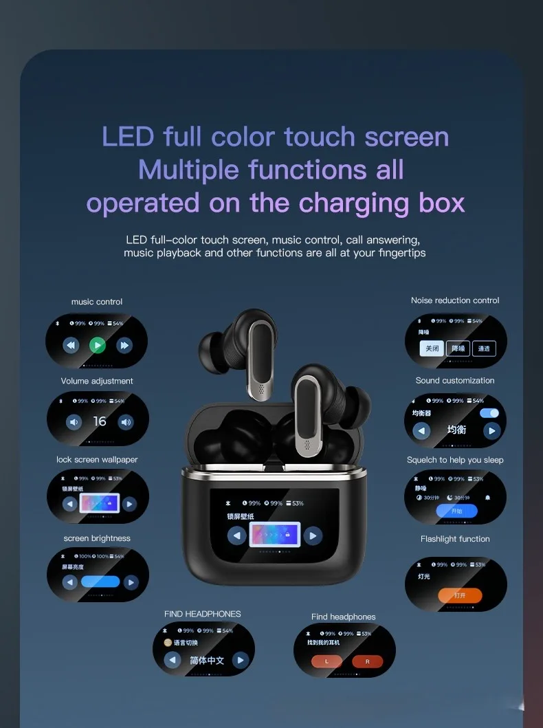 Welcome OEM Order, Factory Whole Selling 2024 V8 Earphones With Noise Cancelling Sport Earbuds Headset Smart Lcd Touch Screen Microphone Fast Wireless Charging - Buy Wireless Earphones sport Earbuds Headset v8 Earphone