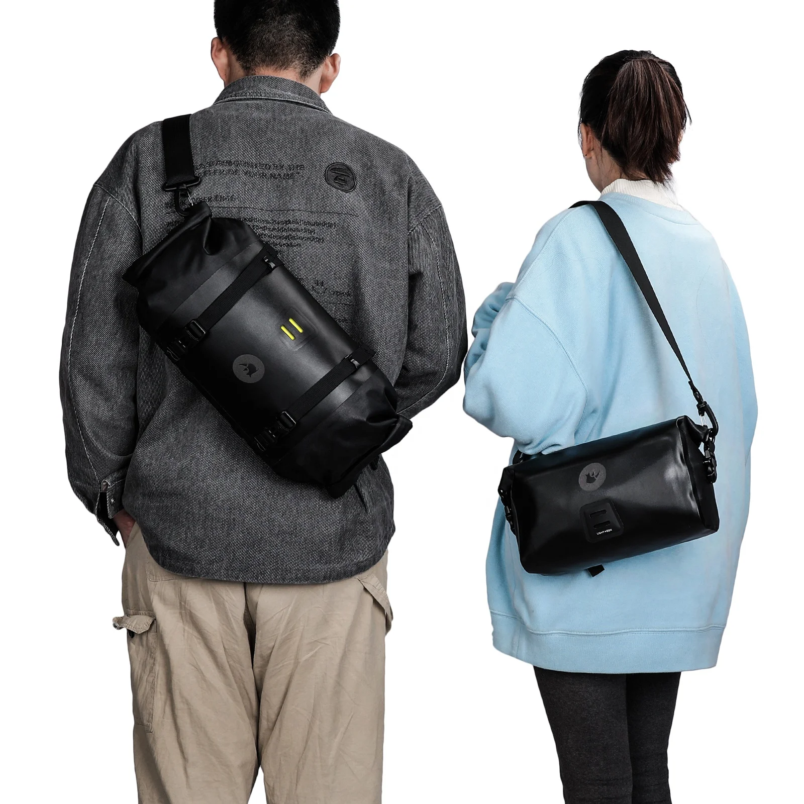 Sac Guidon Vélo Étanche Rhinowalk - Blanc - Multifonctionnel - Bandoulière Amovible
