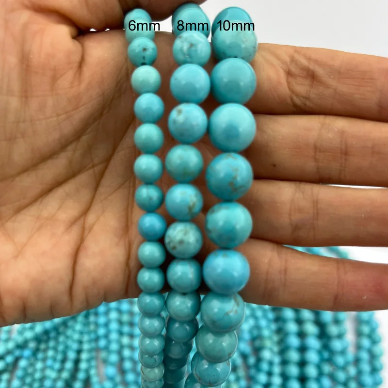 8mm Chinese Turquoise Stone for Turquoise Bracelet Making|