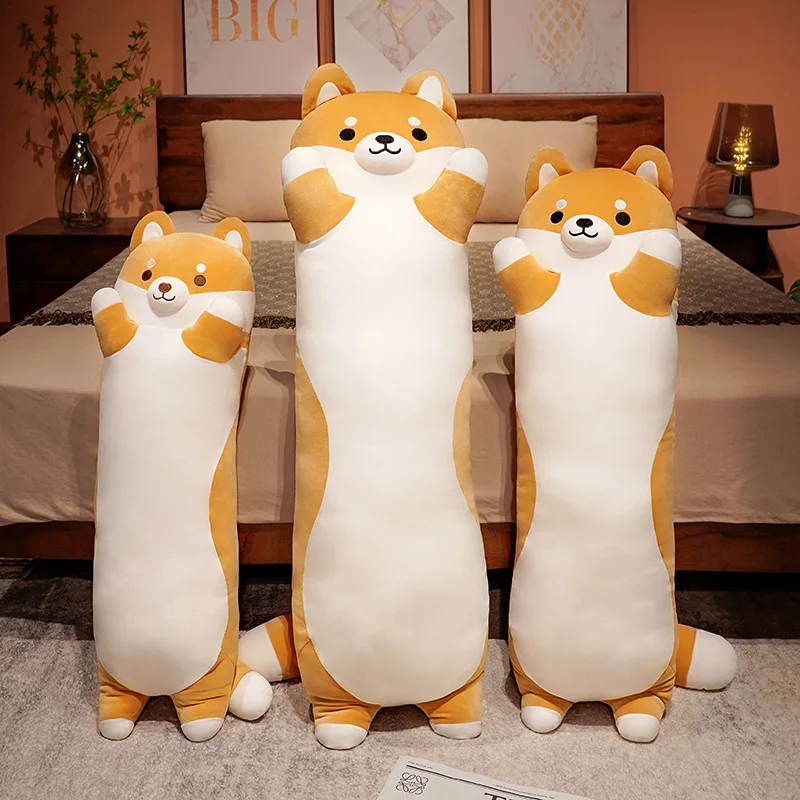 Soft Customized Long Body Corgi Plush Pillow Cat Dog Shape Soft