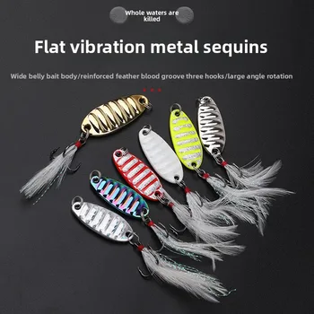 Wholesale Mouthfish Bait Lure Flat Vibrating Sequin Fishing Bait for Marlin Catfish Tilapia Blackfish Whitefish Bass 15g – Lure – view 5