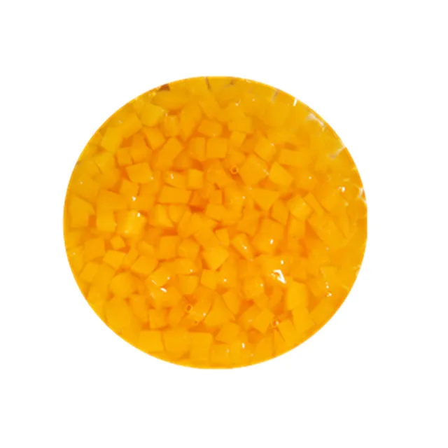 Small Dices Canned Yellow Peach For Fruit Juice In  a10 Can Food Size