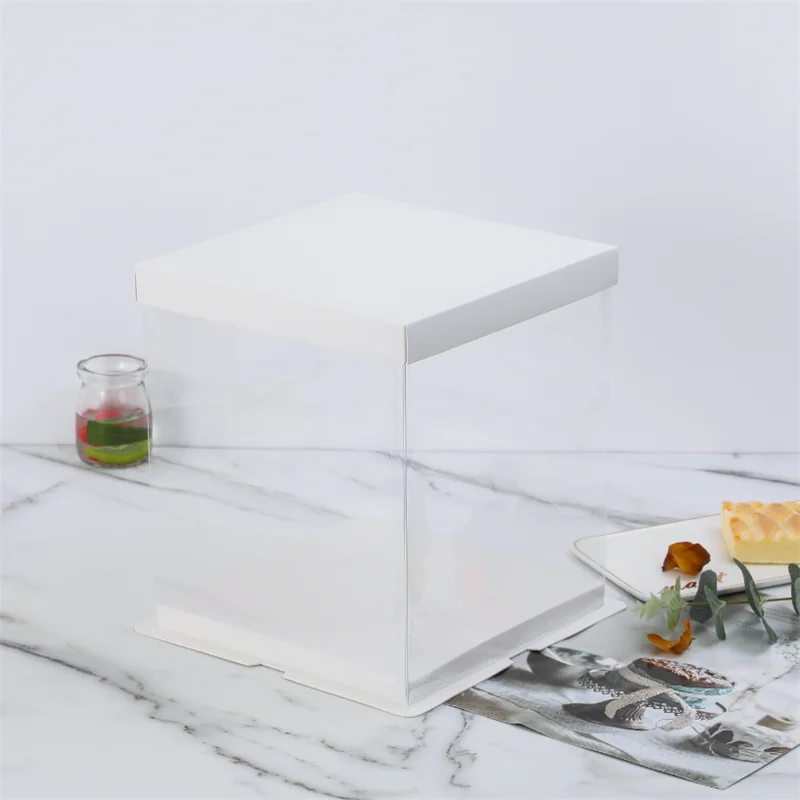 Boite A Gateaux Transparente En Pvc Boite A Gateau Transparente Avec Insertion D Autocollants Boite A Gateaux Pour Fete De Mariage 10 Pieces Buy Boite A Gateau En Plastique Pour Animaux De Compagnie Boite A