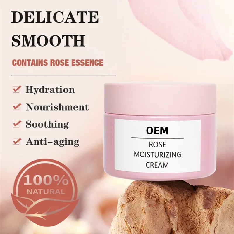 Rose & Hyaluronic Acid Facial Cream - Nourishing Moisturizer