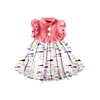 Pink Collar Colorful Fish Print Dress