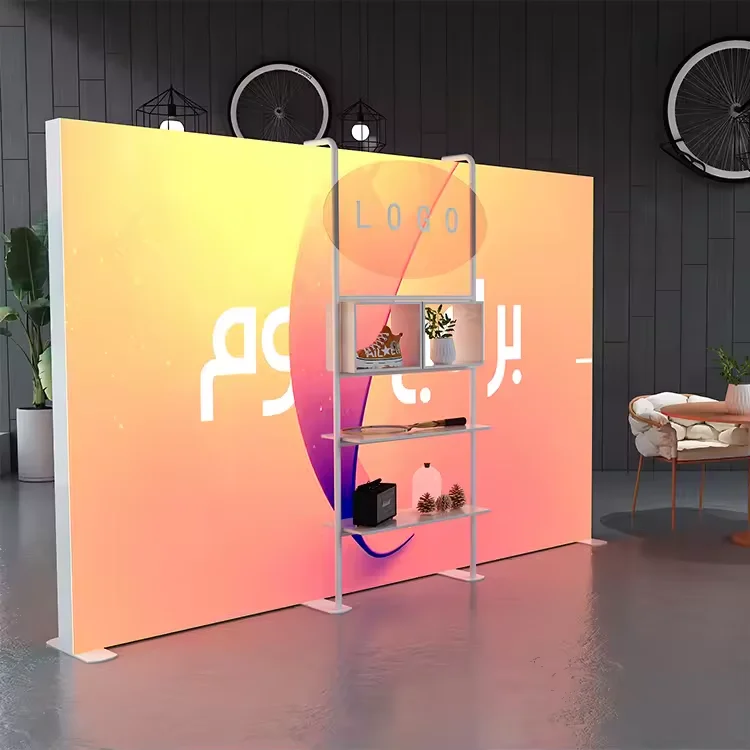 Modulinių Sudedamųjų Pernešamųjų Aluminiumo Stofų 3x3 Reklamos Parodos Rodymas Prekių Parodai Stovėti Viduje Rodymo Lampinė Dėžutė