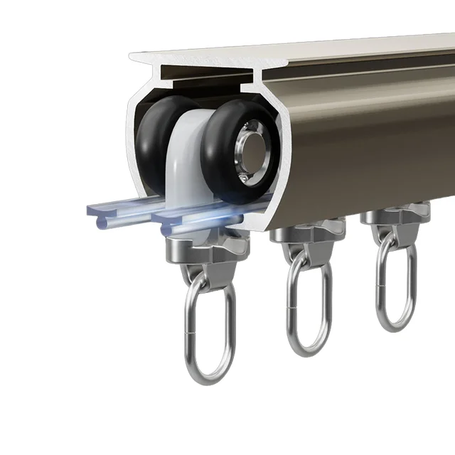 Modern Style Curved Roller Aluminum Alloy Ceiling Preferred Metal Curtains for Curtain Poles Tracks & Accessories