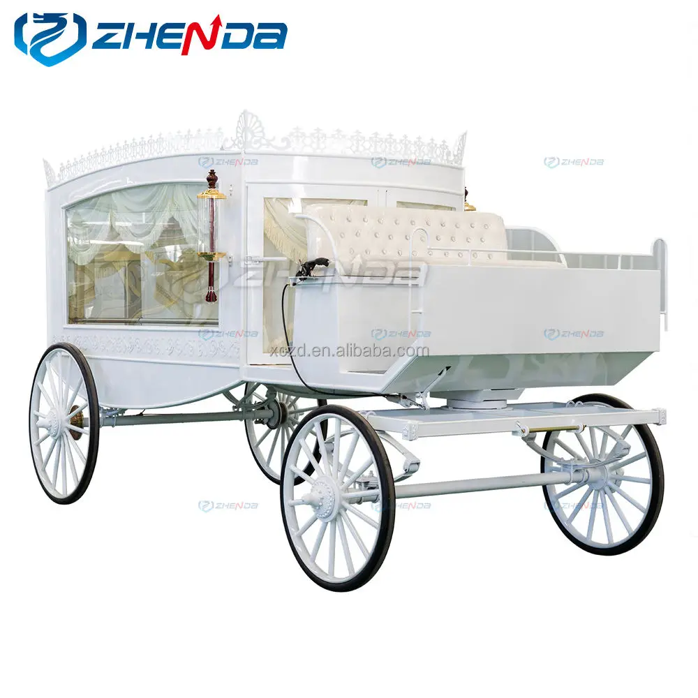 White Funeral Hearse Funeral Horse Carriage Electric Hearse Buy White