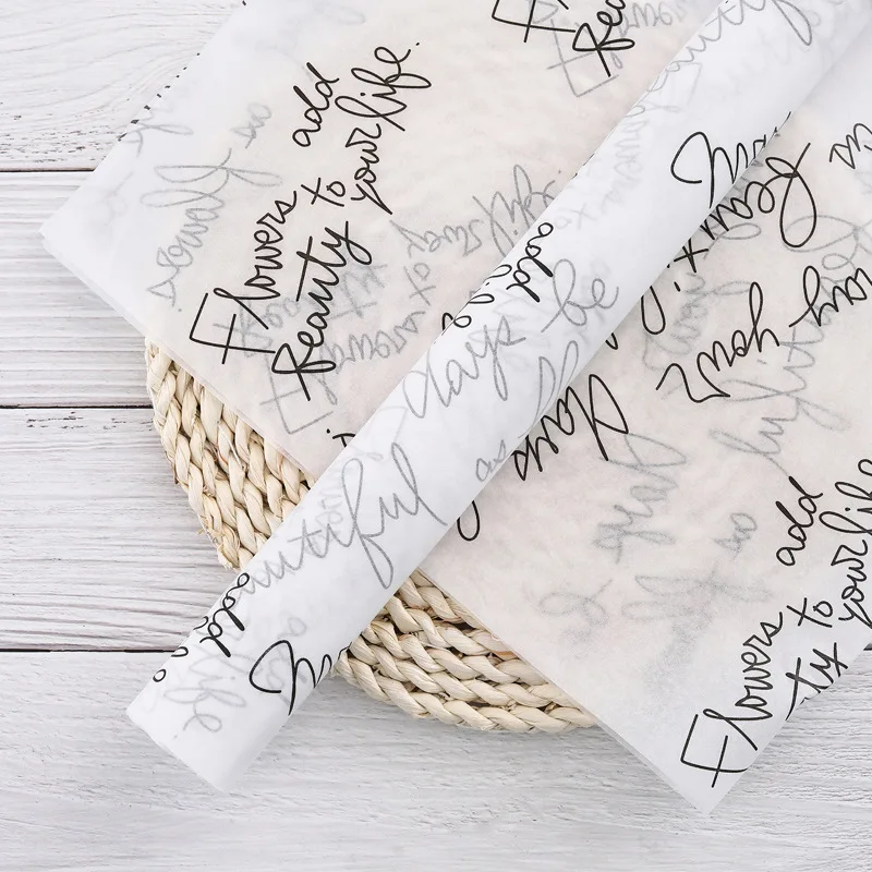 Белая салфетка 17 г/кв. М с черной печатью