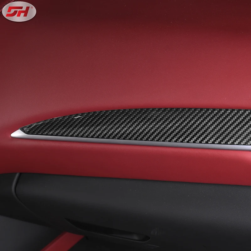 10pcs Car carbon fiber interior trim frame center console dashboard trim cover for Maserati Levante 2016-UP