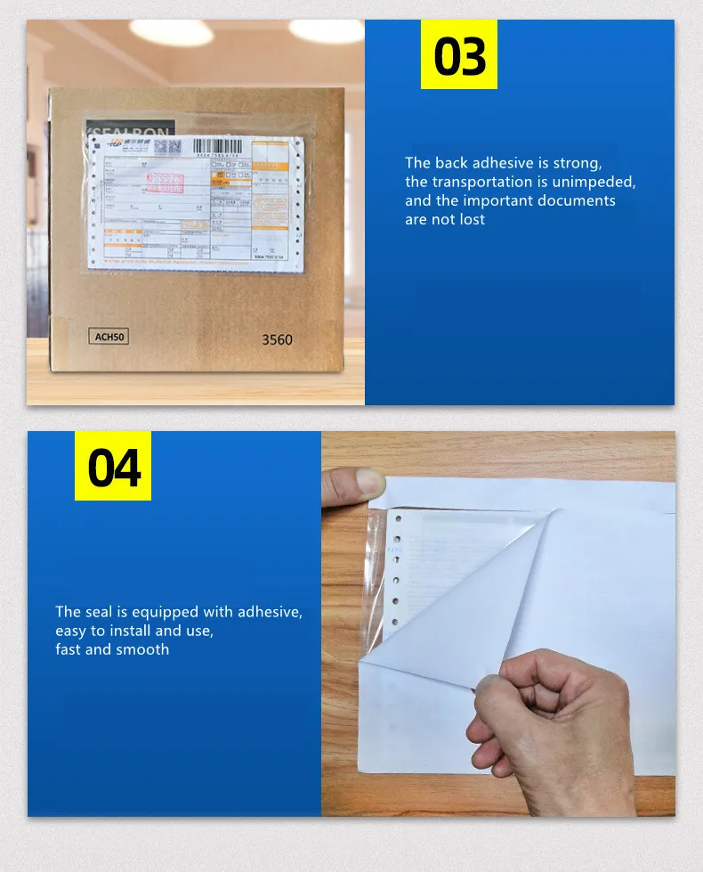 Shipping Label Envelopes Clear Adhesive Top Loading Packing List ...