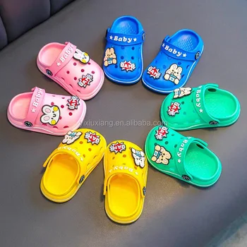 2024 new children's sandals slippers for men and women children learning to walk cartoon non-slip Baotou crocs