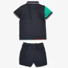 2022 Clothing Boys 2022 Summer Colourblock Polo And Shorts Boutique Clothing Sets Kids 2 Piece Set Boys Kids Clothing