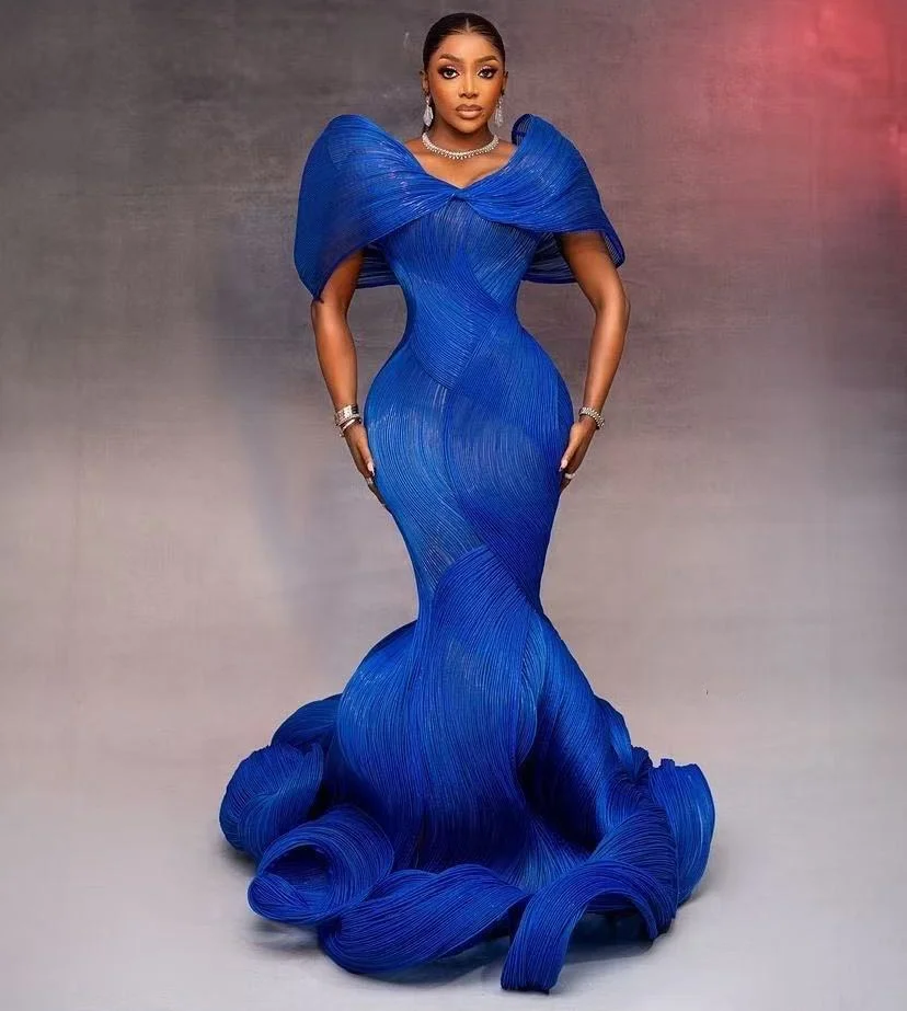 Custom Nigeria Ghana Prom Dress Plus Size Celebrities Mermaid Gown Exquisite Couture Evening Dresses Custom Nigeria Ghana Prom Dress Plus Size Celebrities Mermaid Gown Exquisite Couture Evening Dresses